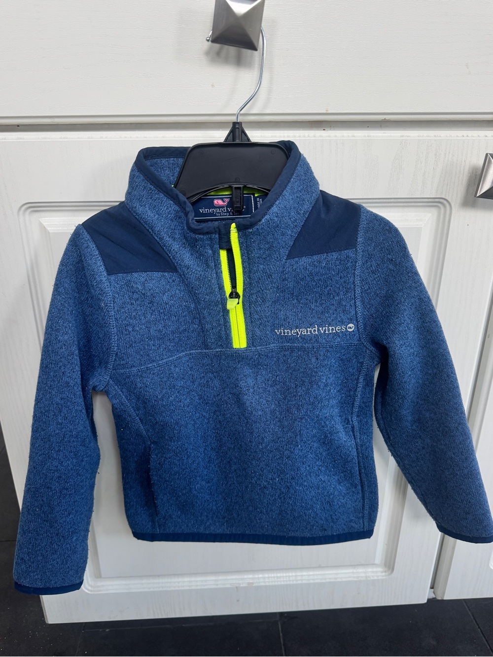 Vineyard Vines Toddler Blue Zip-Front Fleece Pullover